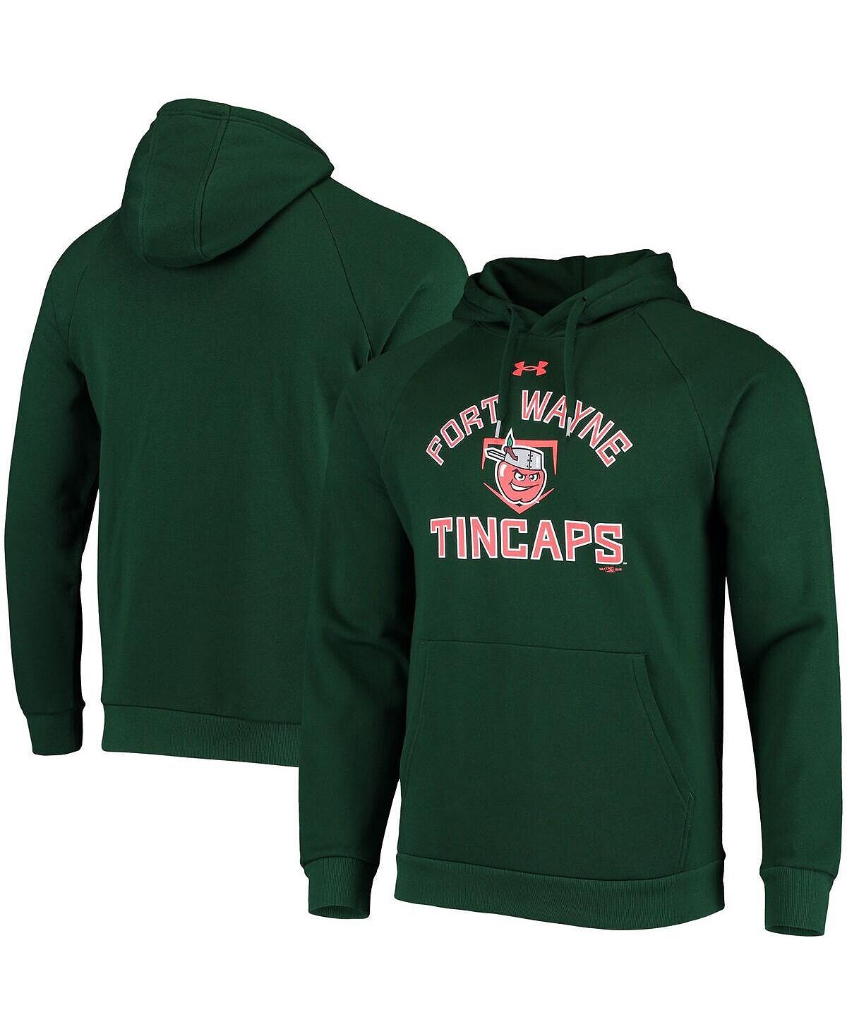 

Мужской зеленый флисовый пуловер с капюшоном реглан Fort Wayne TinCaps на весь день Under Armour