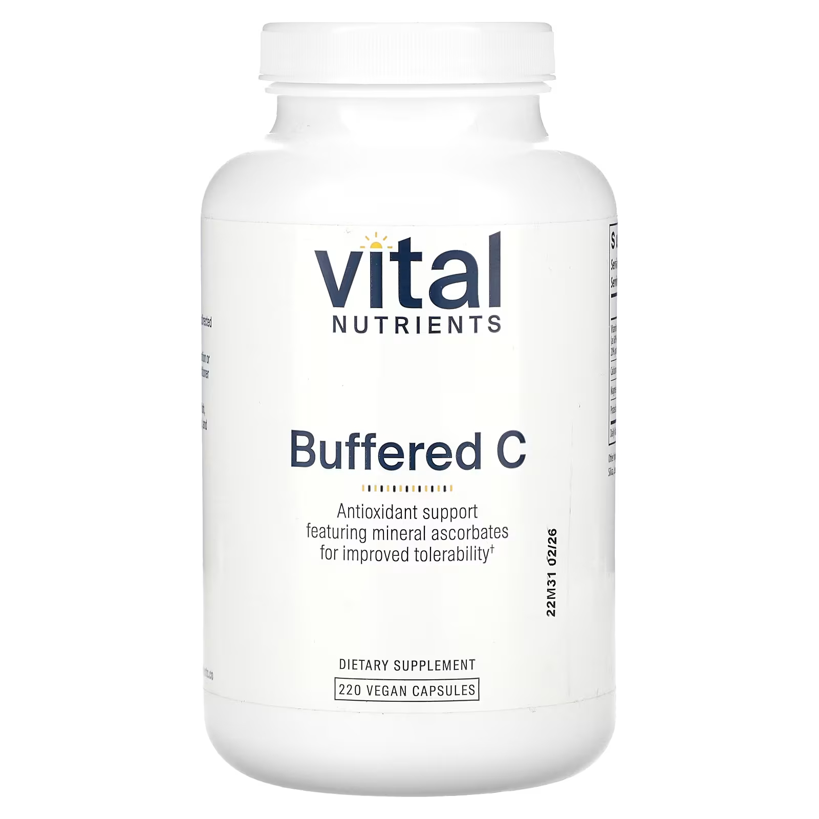 Витамин C Vital Nutrients Buffered, 220 капсул