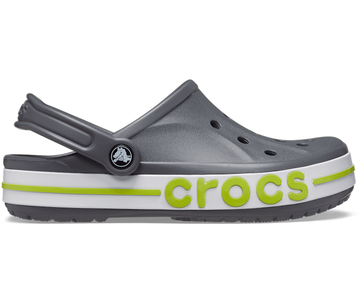 Сабо Bayaband Crocs женские, цвет Slate Grey / Lime Punch