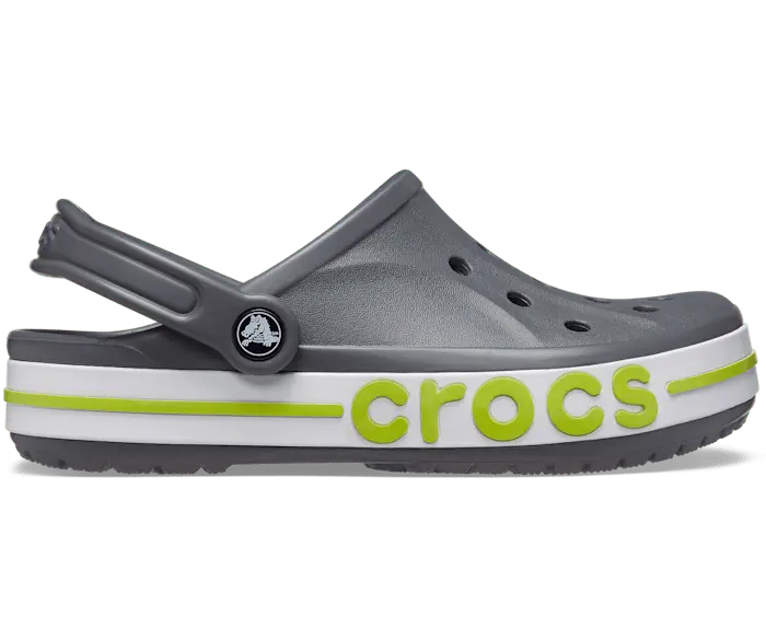 Сабо Bayaband Crocs женские, цвет Slate Grey / Lime Punch