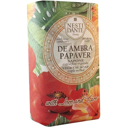 Мыло Love & Care Ambra Papaver 250 г, Nesti Dante мыло туалетное de ambra papaver