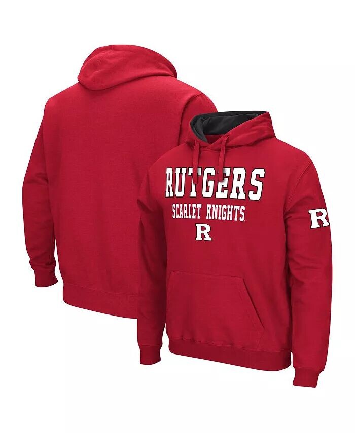 

Мужской пуловер с капюшоном Scarlet Rutgers Scarlet Knights Sunrise Colosseum, красный