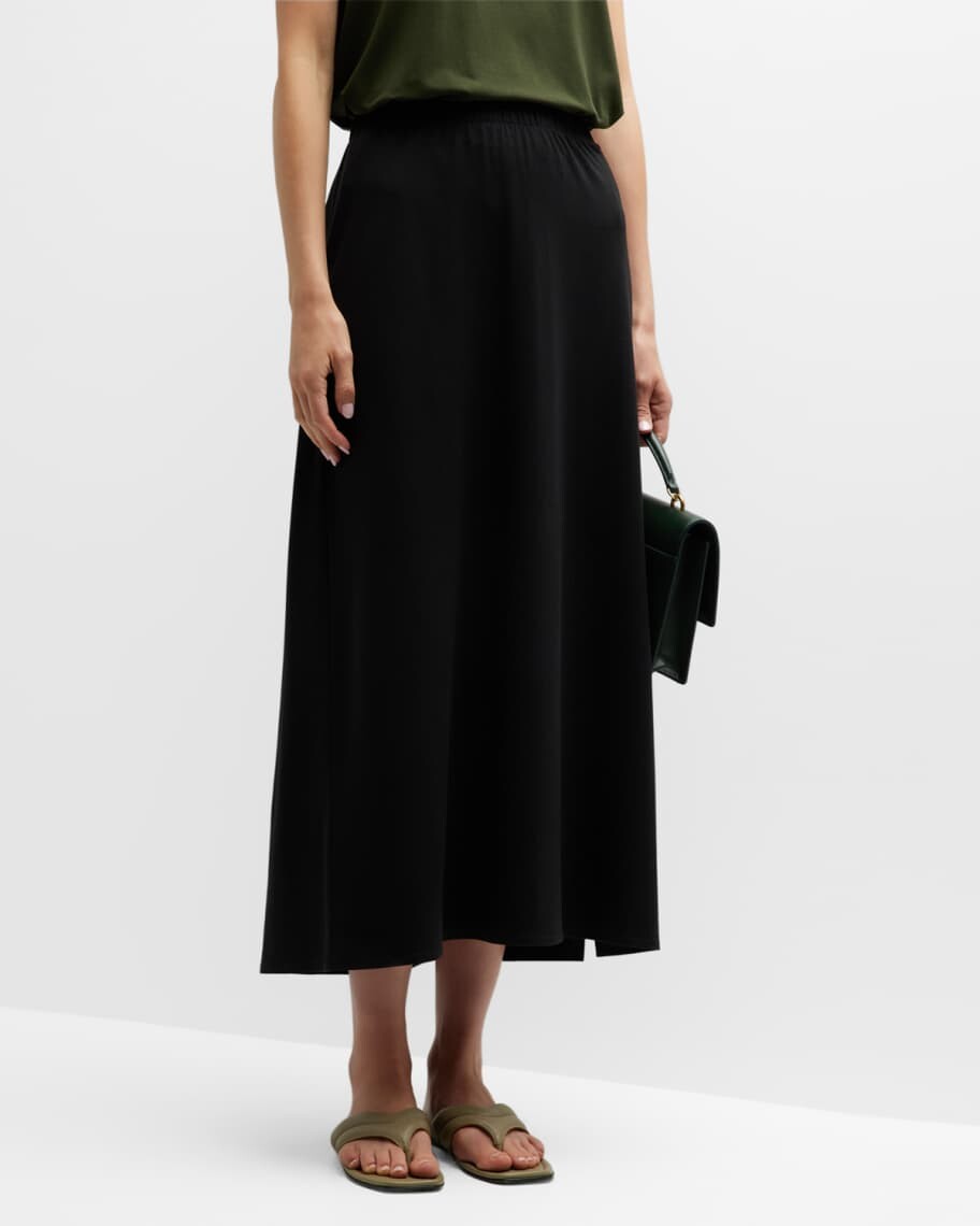 

Прямая юбка-миди из джерси Petite с боковыми разрезами Eileen Fisher