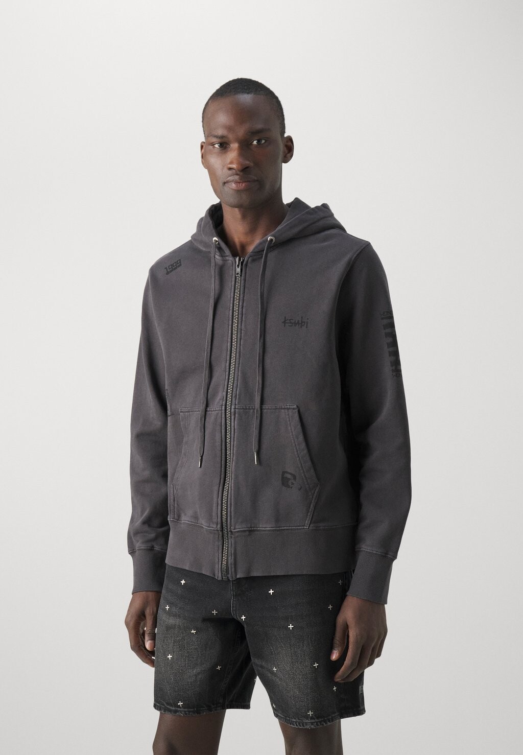 

Толстовка ZINE KASH ZIP THRU HOODIE Ksubi, цвет black