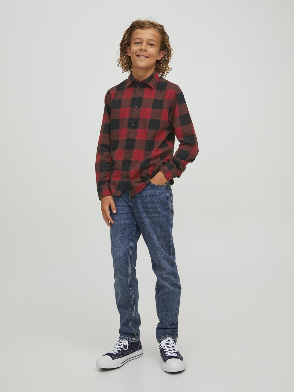 

Рубашка JJEGINGHAM SHIRT Jack & Jones, красный