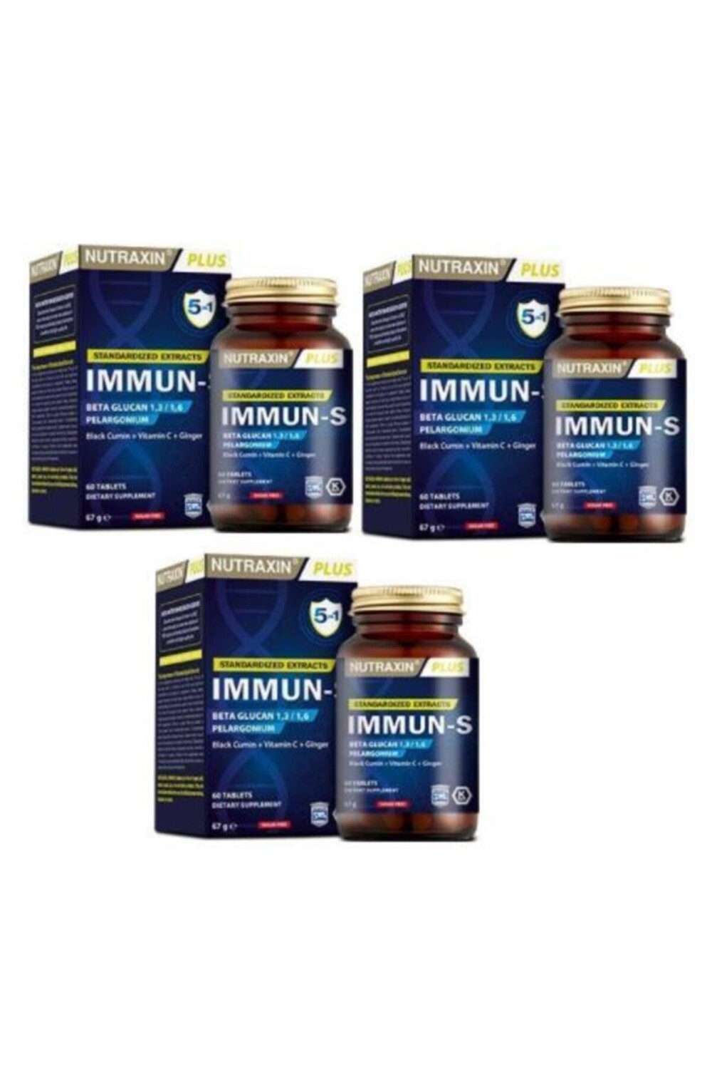 

Nutraxin Immun-s 60 Tablet X 3