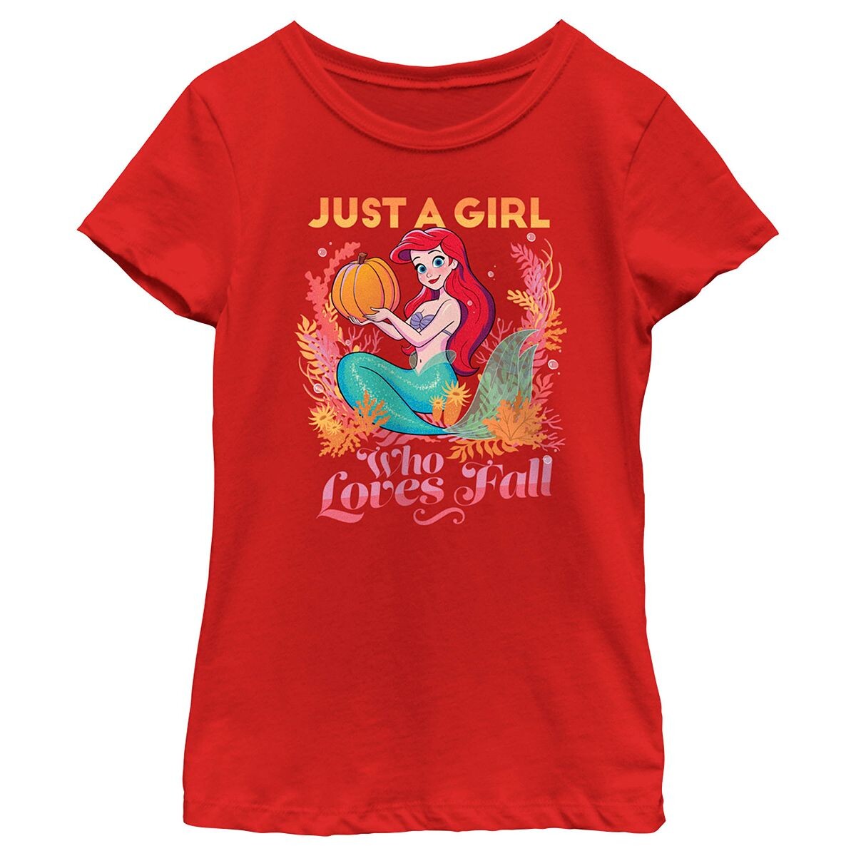 

Детская футболка Ariel Just a Girl Who Loves Fall для девочек Disney