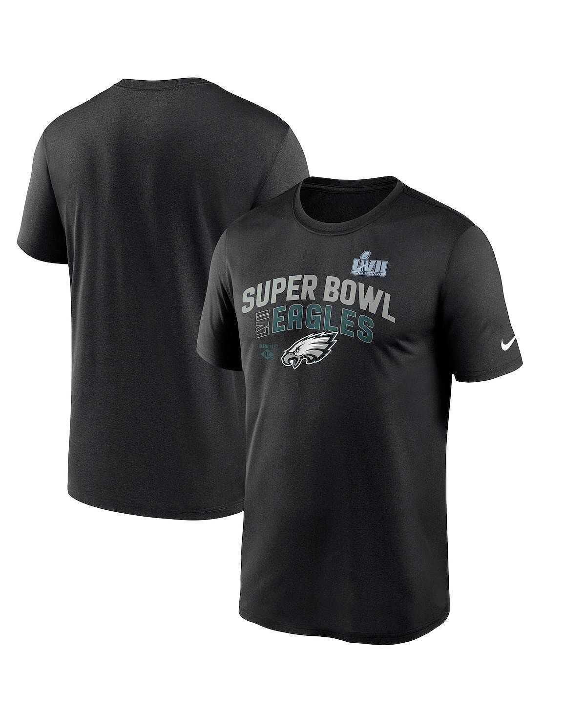 

Черная футболка Big Boys Philadelphia Eagles Super Bowl LVII Lockup Nike, Черный
