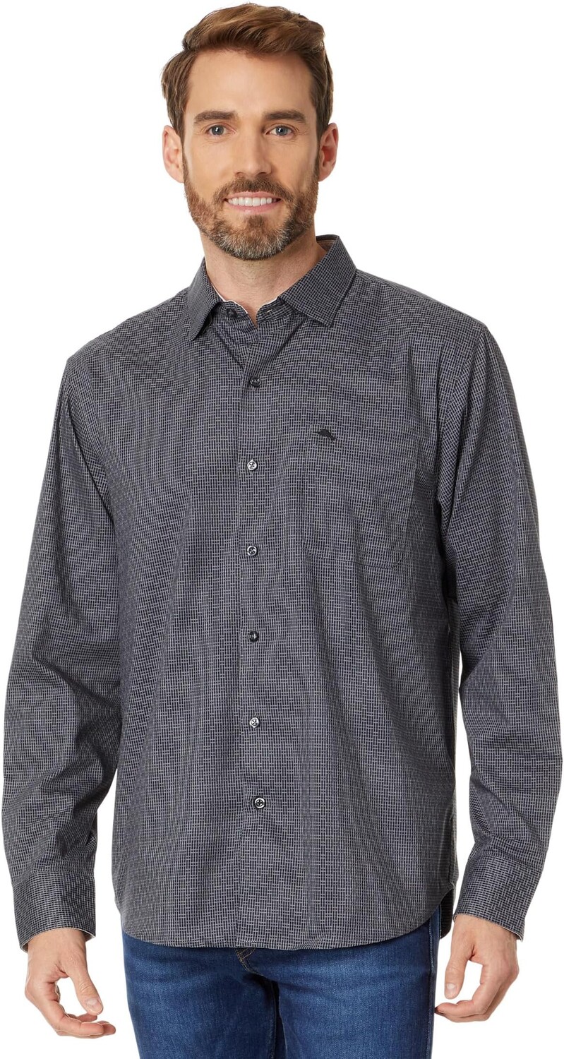 

Рубашка Sarasota Stretch Ventura Stripe Tommy Bahama, черный