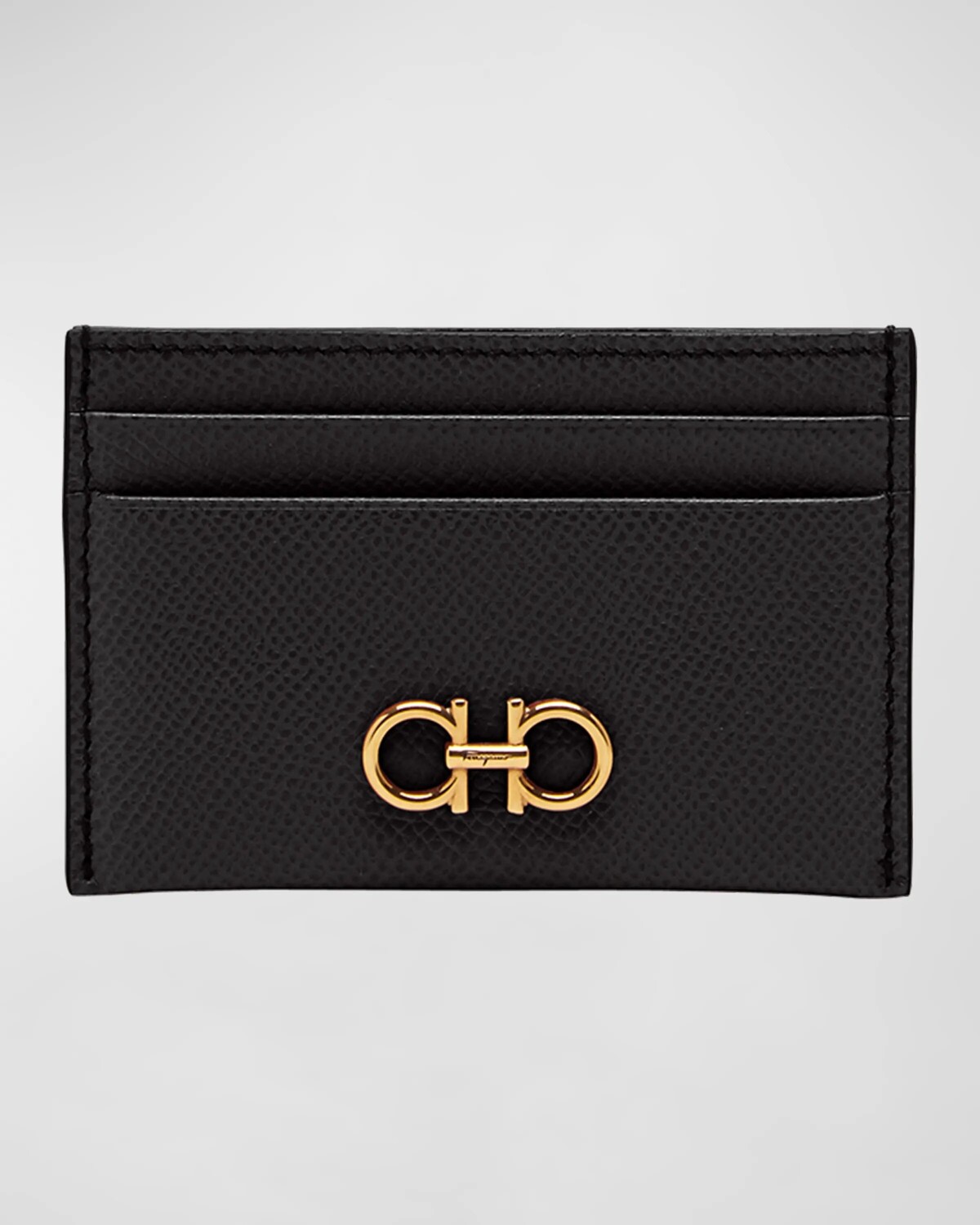 

Кожаный футляр для визиток Gancini Ferragamo, цвет Nero