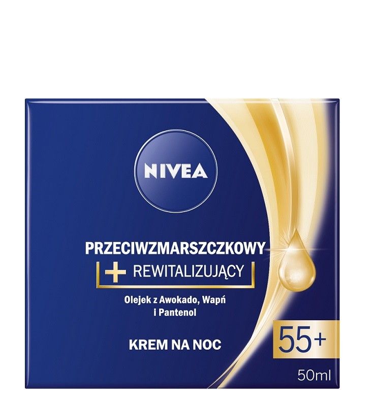 Nivea Przeciwzmarszczkowy + Rewitalizujący 55+ крем для лица на ночь, 50 ml