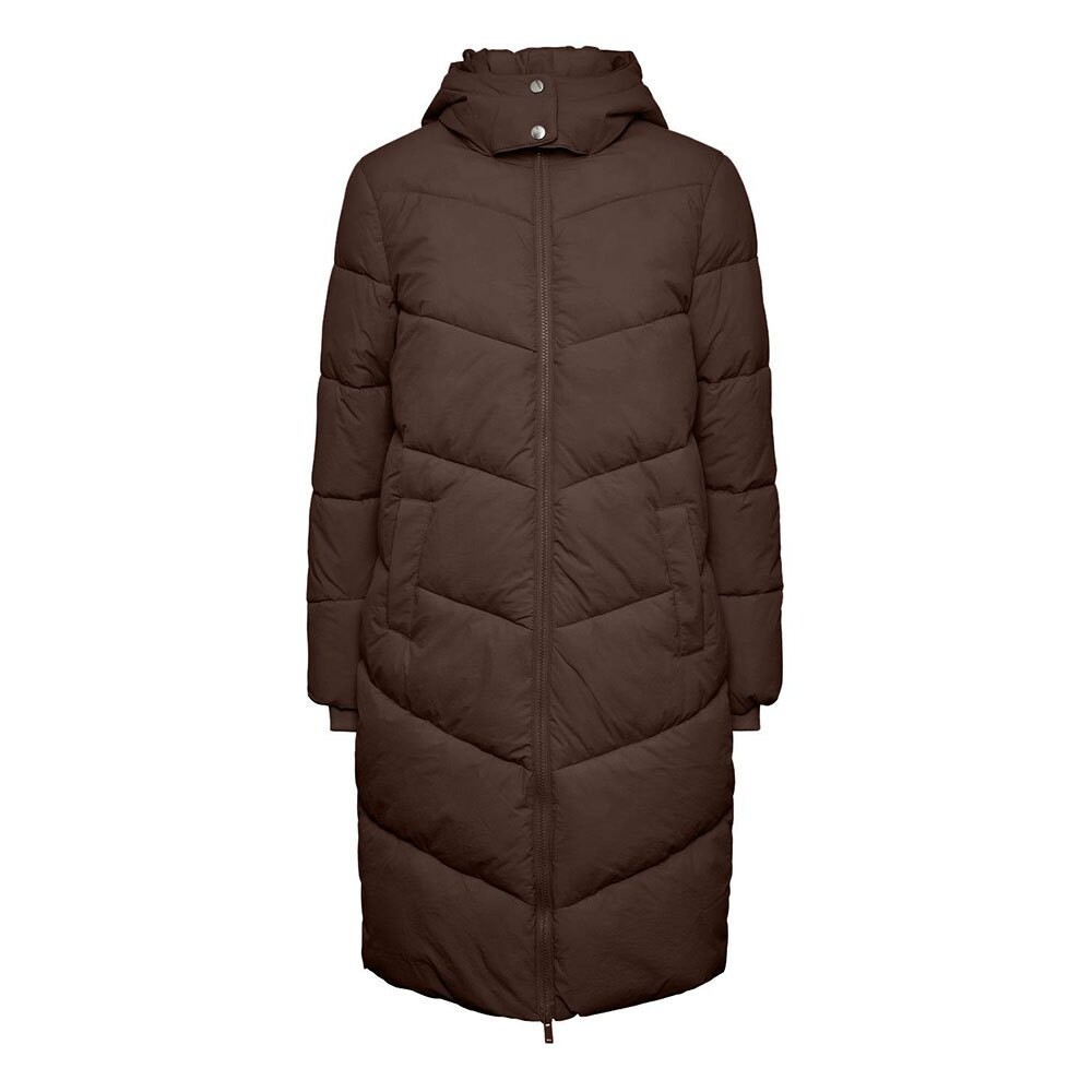 Куртка Pieces Jamilla Long Puffer, коричневый куртка pieces jamilla puffer бежевый