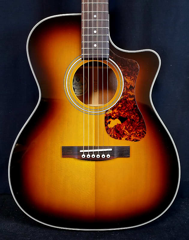Акустическая гитара Guild Westerly Collection OM-140CE Antique Burst, All Solid, OM Style Acoustic Electric Guitar w/Bag 2023