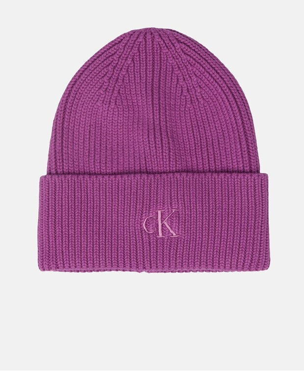 

Вязаная шапка Calvin Klein, фиолетовый