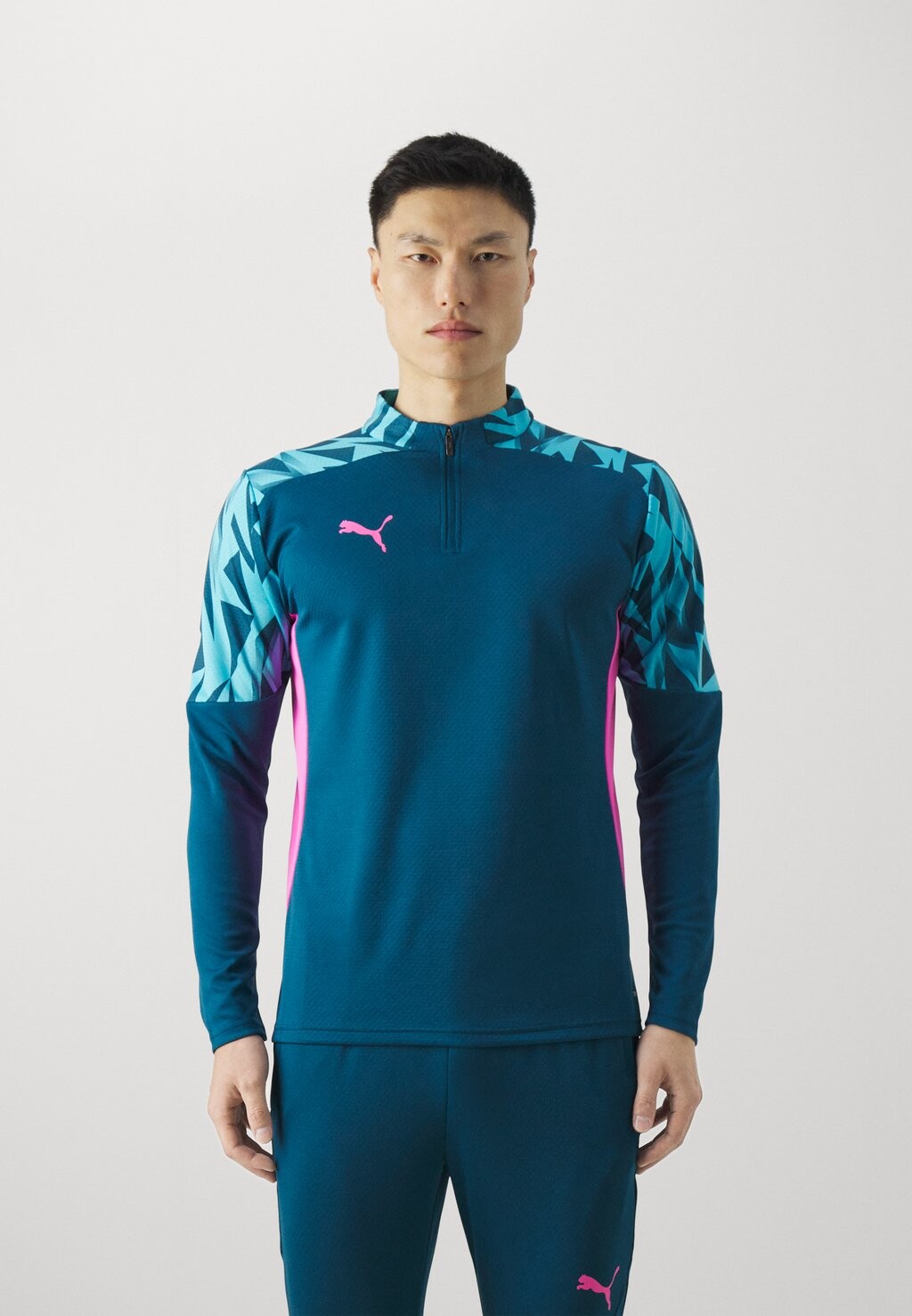 

Футболка с длинным рукавом Individualfinal Zip Puma, цвет ocean tropic/bright aqua