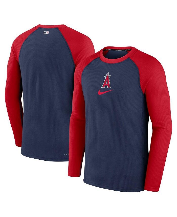 

Мужская темно-синяя футболка с длинным рукавом Los Angeles Angels Authentic Collection Game Raglan Performance Nike, синий