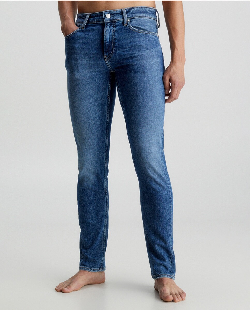 

Мужские джинсы Slim среднего размера из денима Calvin Klein Jeans, синий