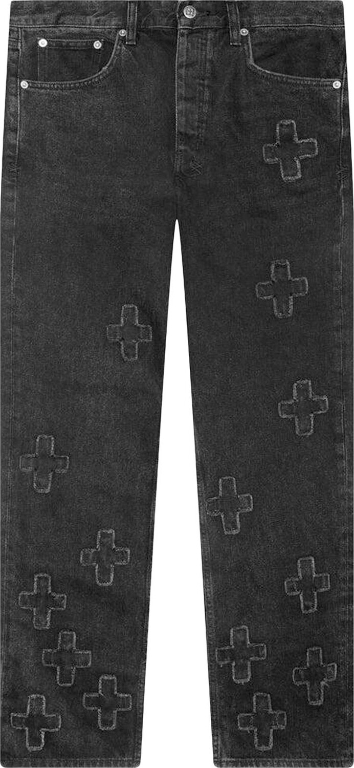 

Джинсы Ksubi Anti K Mid Rise Straight Leg 'Kraftwork Black', черный