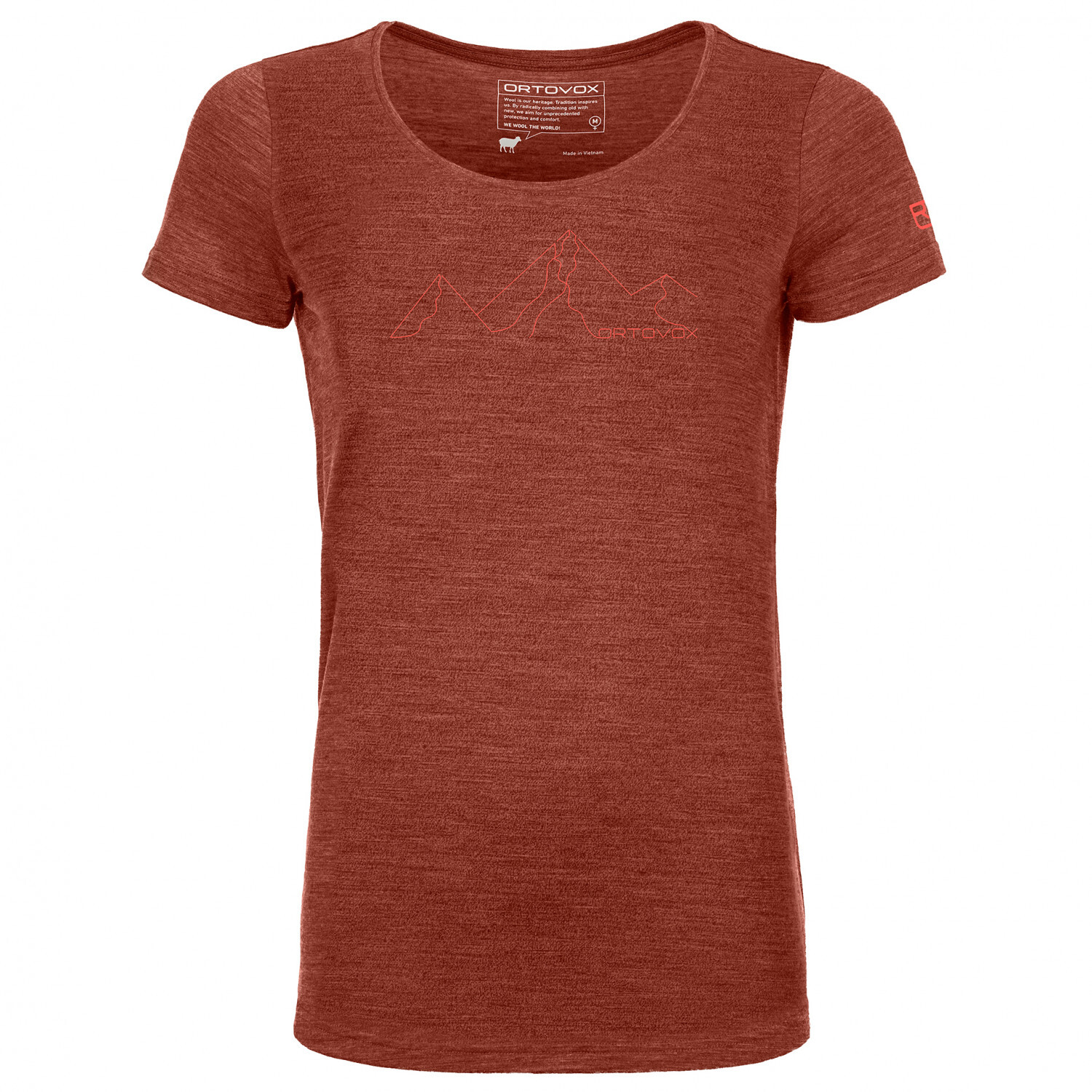 

Рубашка из мериноса Ortovox Women's 150 Coolountain Face Ts, цвет Clay Orange Blend