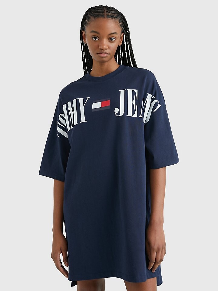 

Платье-футболка с логотипом в стиле ретро Tommy Jeans