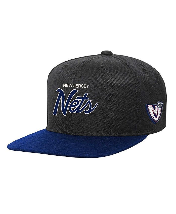 Черная кепка Snapback с надписью New Jersey Nets Team для мальчиков и девочек Big Mitchell & Ness, черный