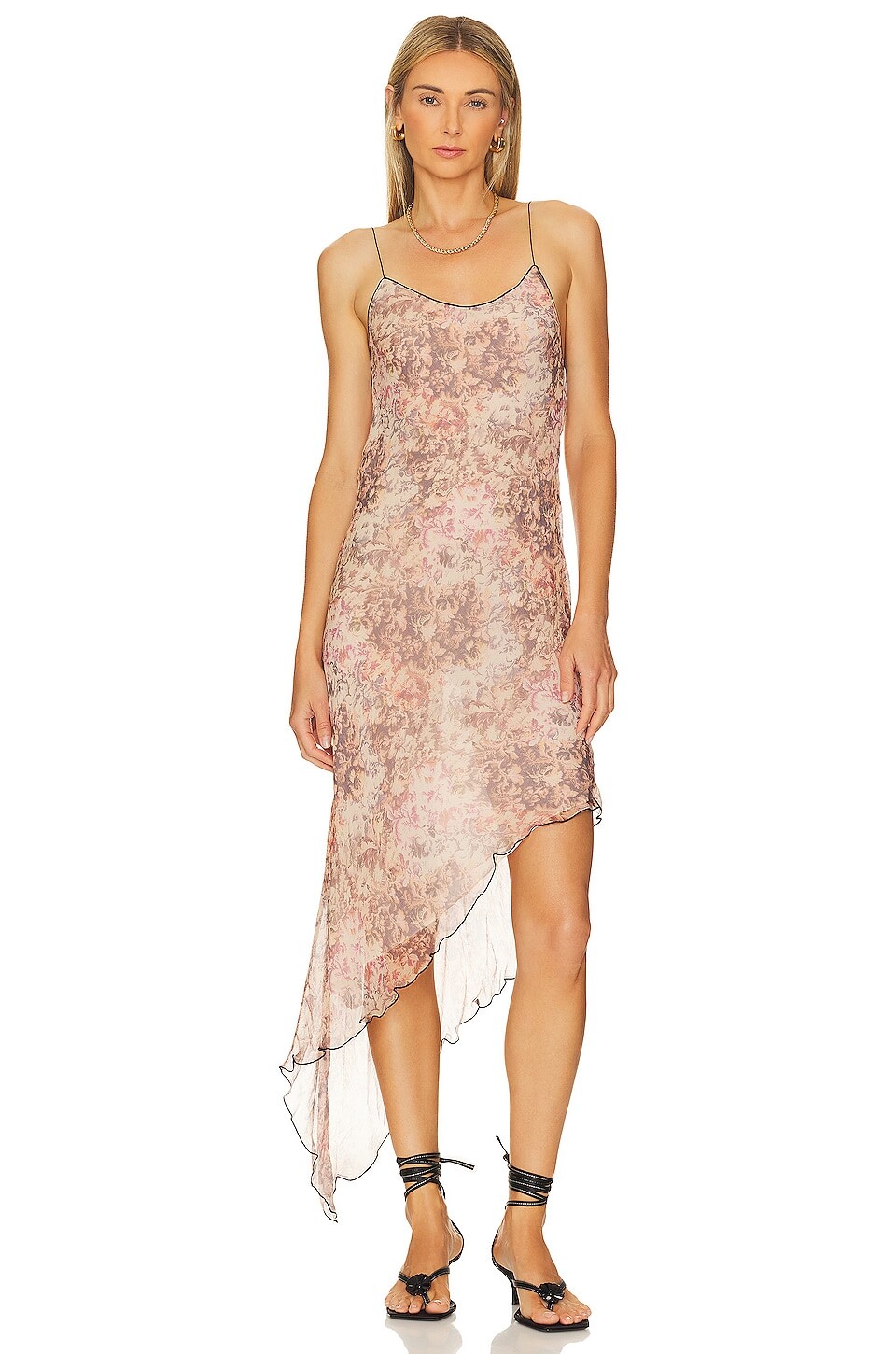 

Платье миди Bec + Bridge Florentine Asymmetrical, цвет Versailles Floral