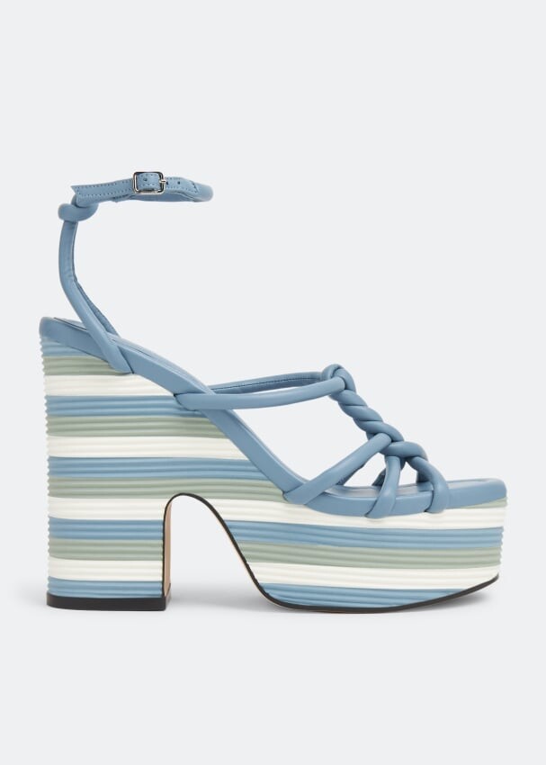 

Сандалии Jimmy Choo Clare Wedge 130, синий