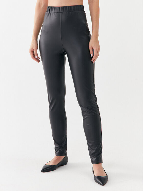 

Брюки узкого кроя из искусственной кожи Max Mara Leisure, черный