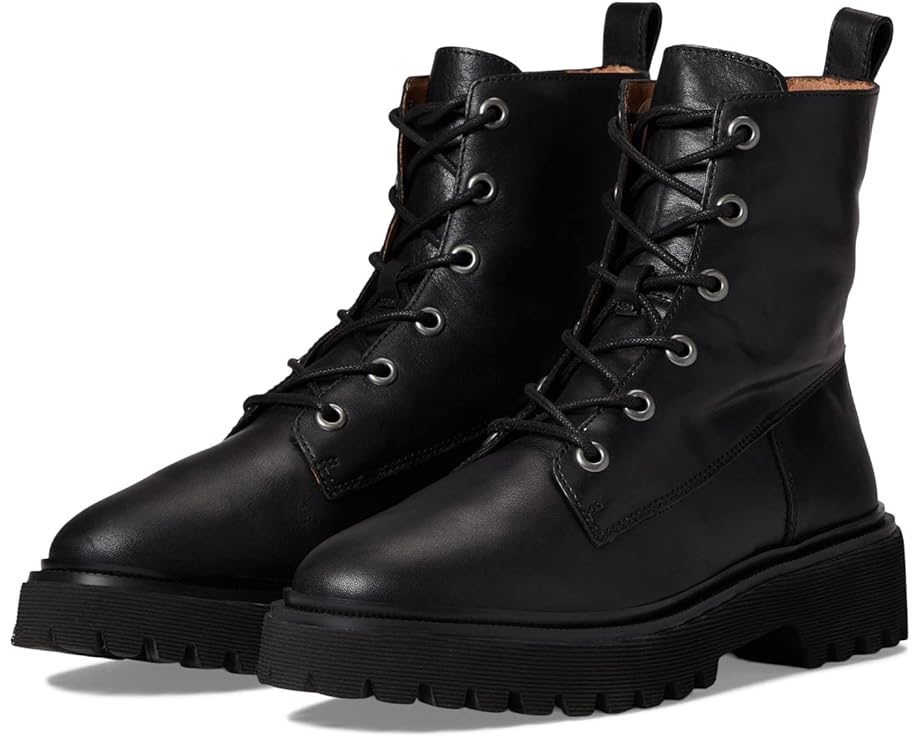 Ботинки Madewell The Rayna Lace-Up Boot in Leather, реальный черный ботинки the patti lace up boot madewell черный