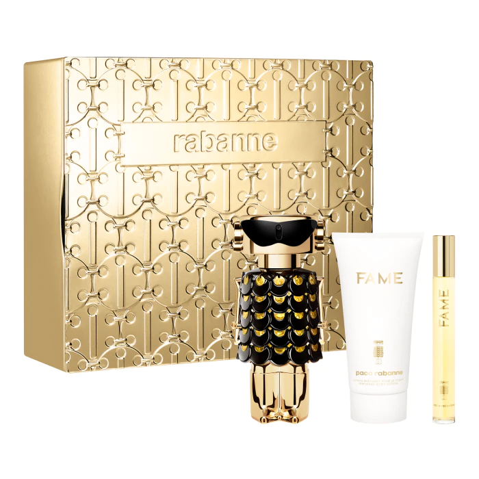 Женская туалетная вода Fame Parfum Estuche de regalo Paco Rabanne, 80 ml + Body Lotion 75 ml + Mini цена и фото