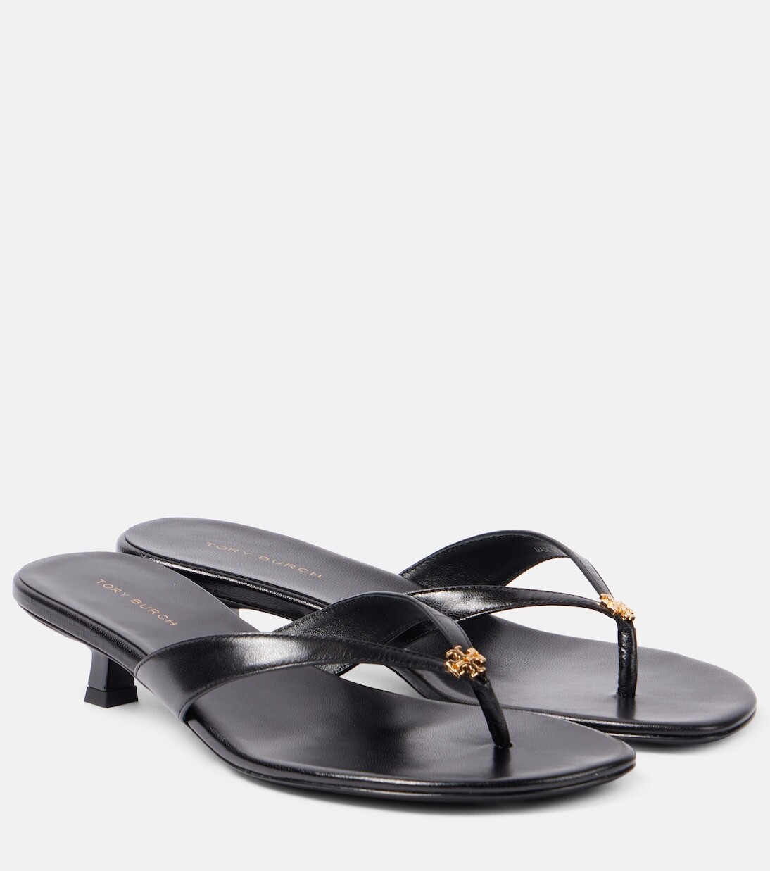 

Кожаные босоножки Capri 35 с ремешками Tory Burch, черный