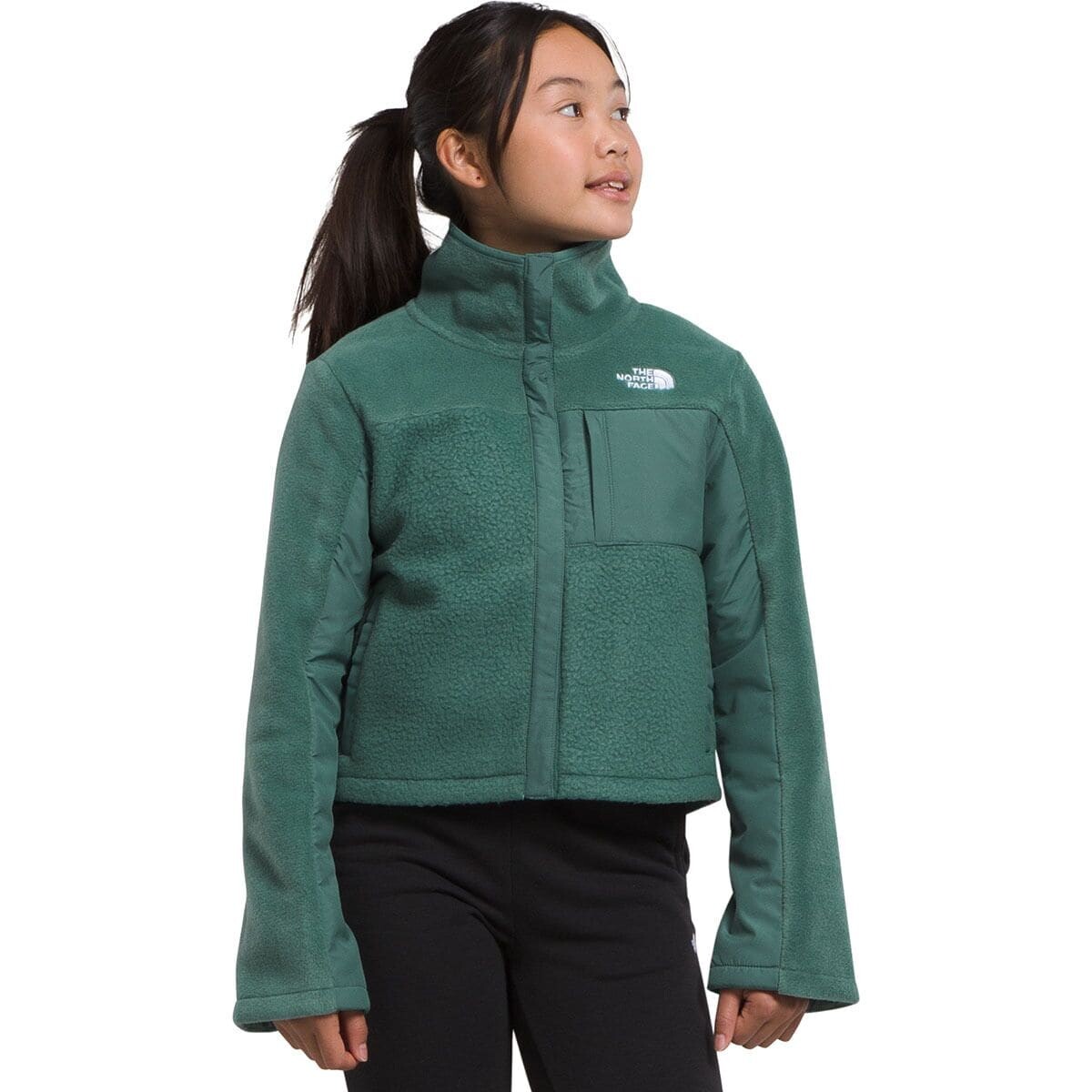 

Флисовая куртка mashup – для девочек The North Face, цвет dark sage