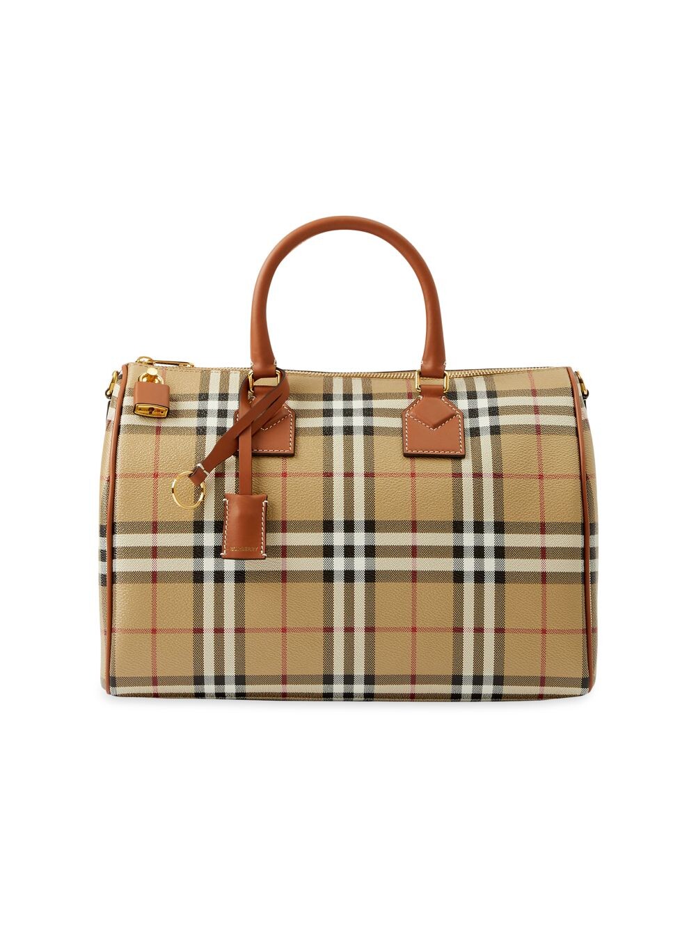 

Сумка для боулинга в клетку среднего размера Burberry