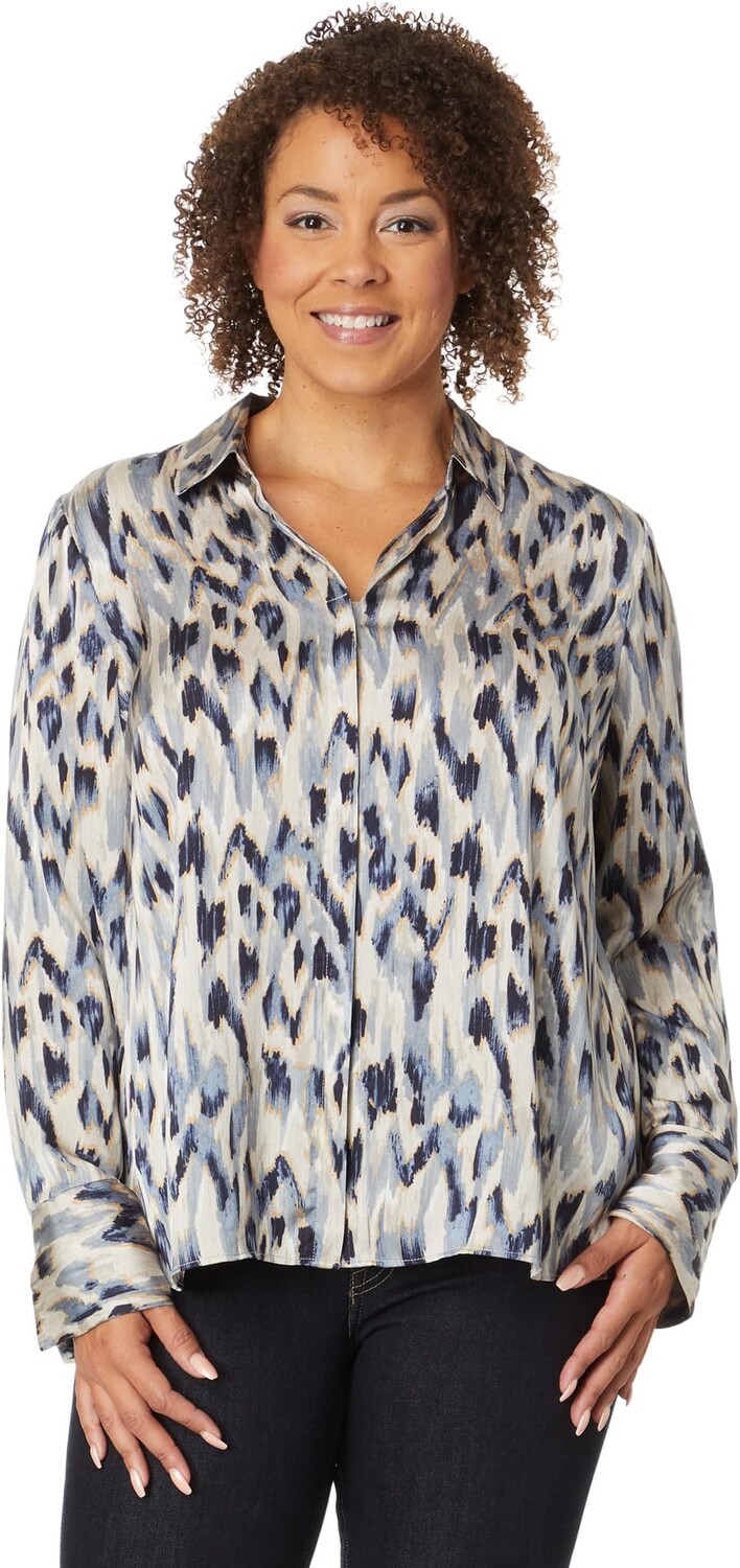 

Рубашка Misty Ikat больших размеров NIC+ZOE, цвет Grey Multi