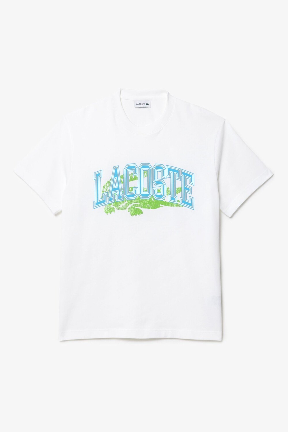 

Печатный логотип футболка Lacoste, белый