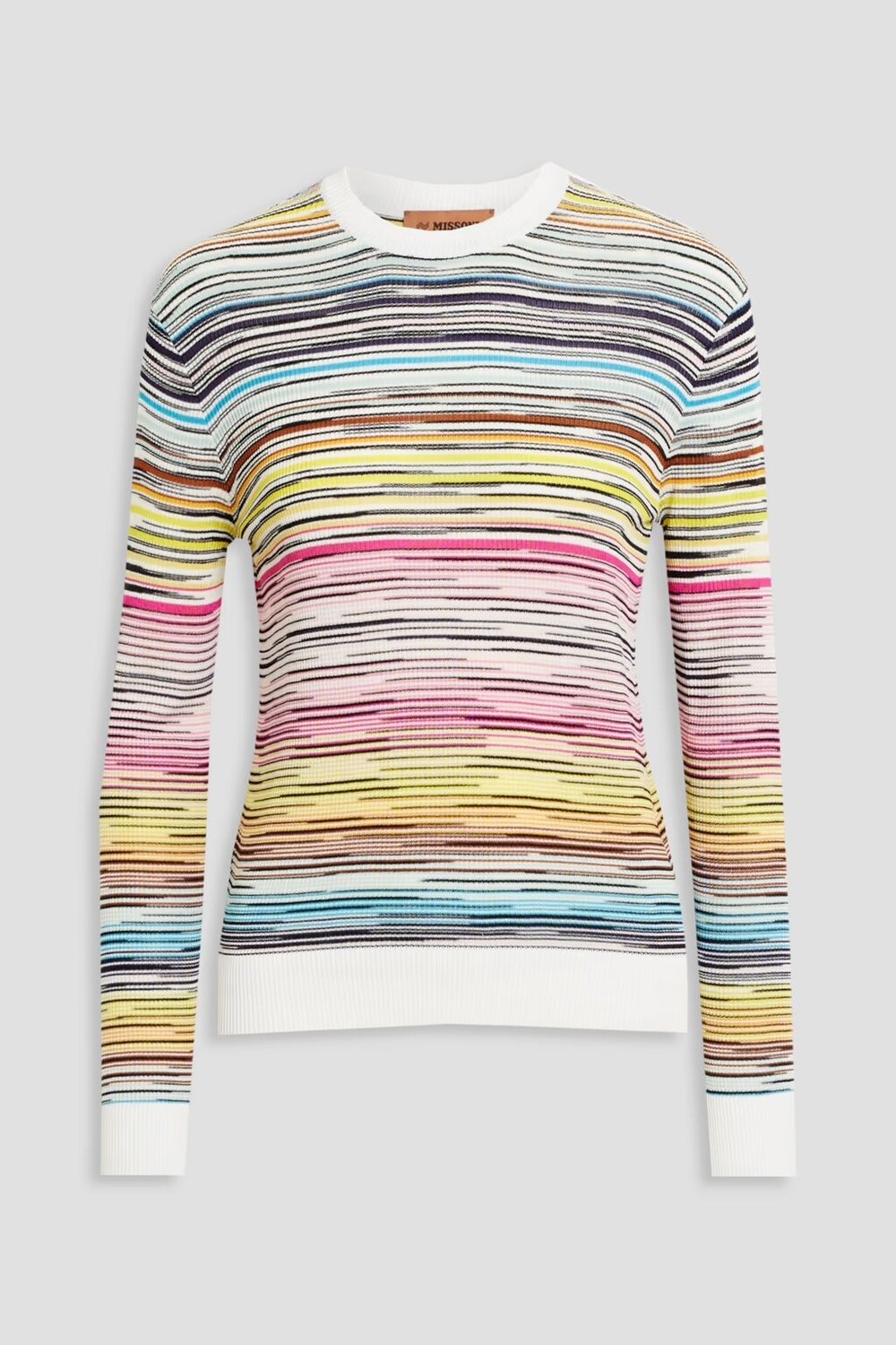 

Свитер из смесовой шерсти крючком, окрашенный в космос. Missoni, многоцветный