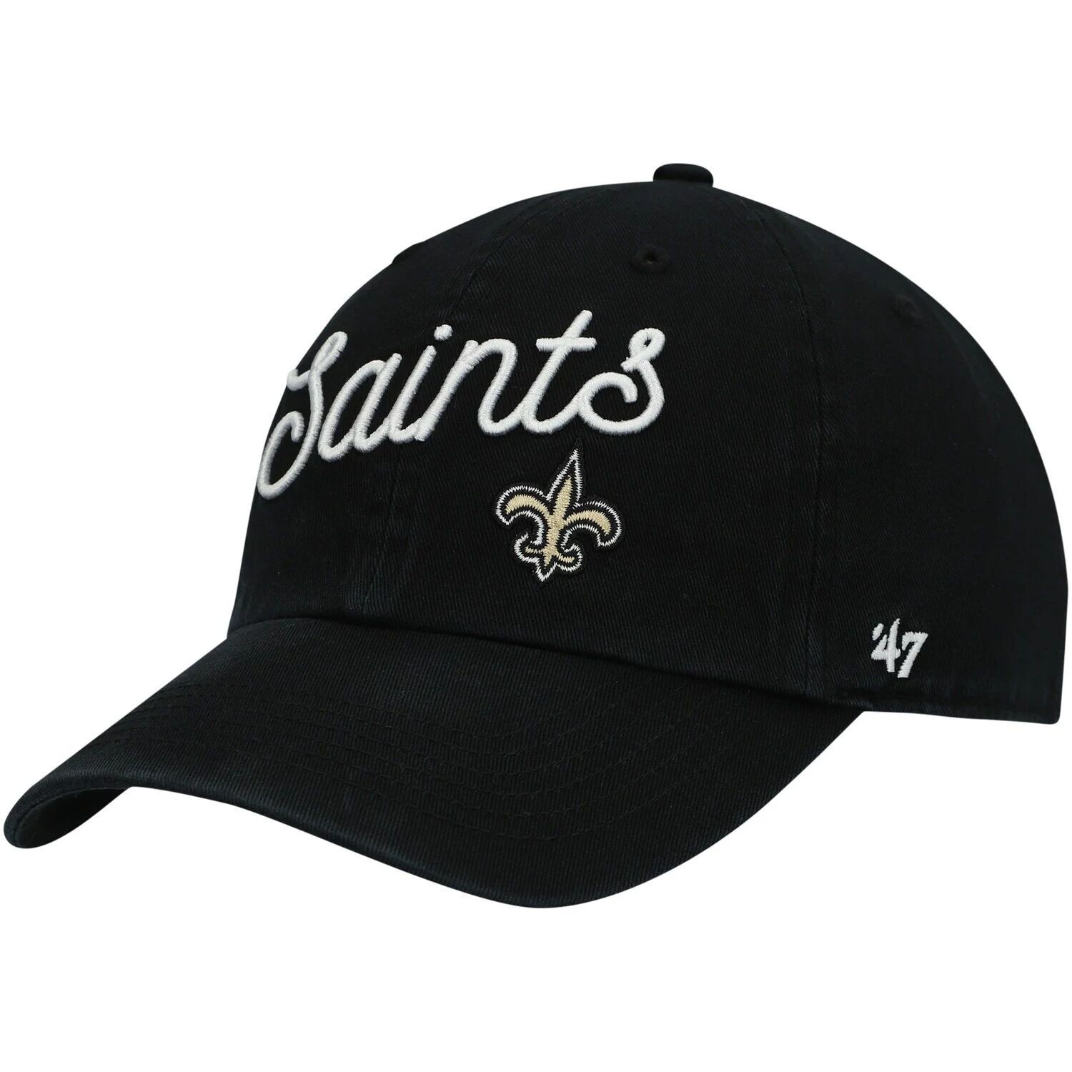 

Женская черная регулируемая шляпа New Orleans Saints Millie Clean Up '47 47 Brand