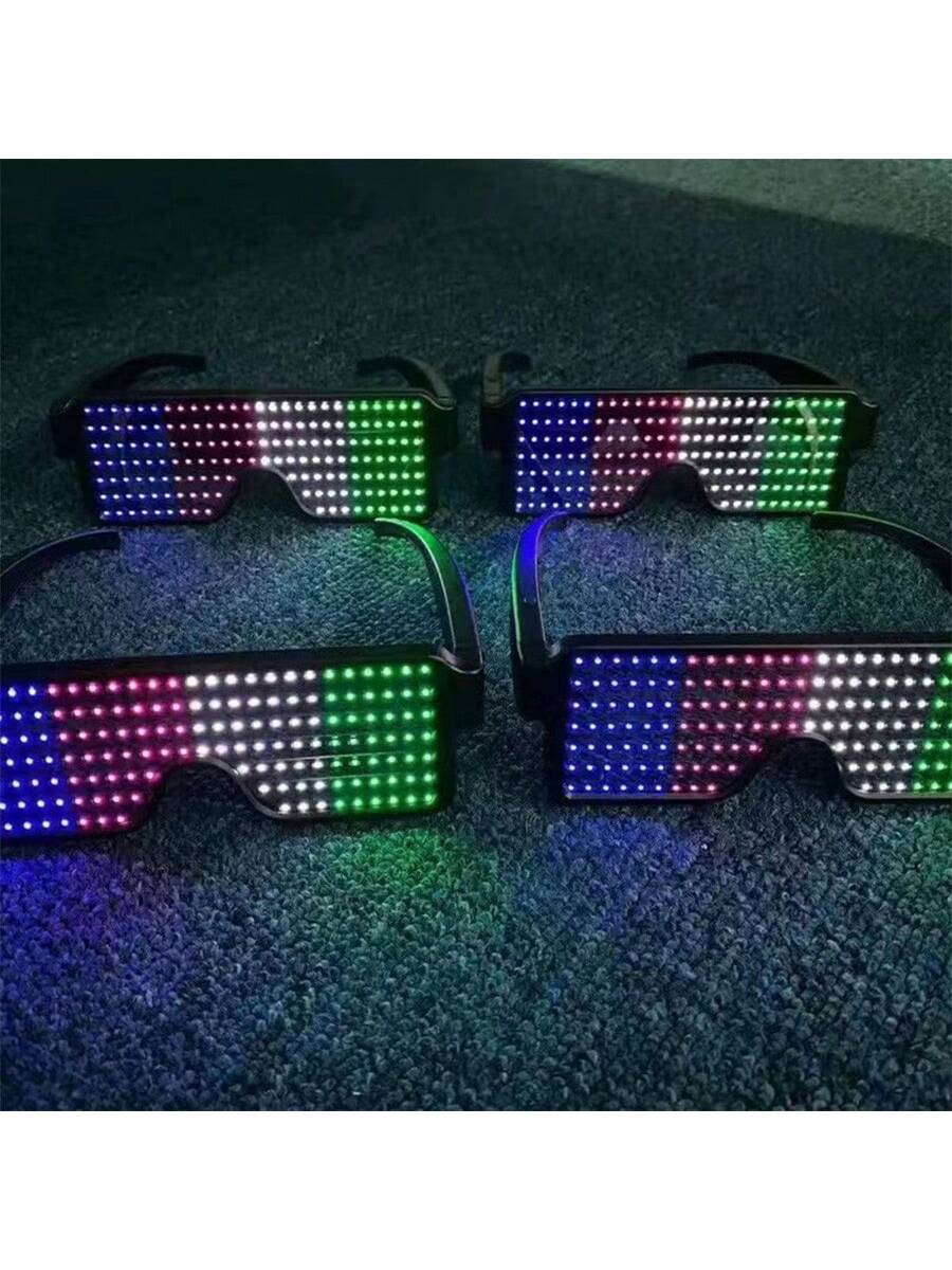 волшебные светодиодные очки с управлением по bluetooth светодиодные светящиеся очки прокручивающиеся отображение сообщений текста анимации Светодиодные очки с подсветкой