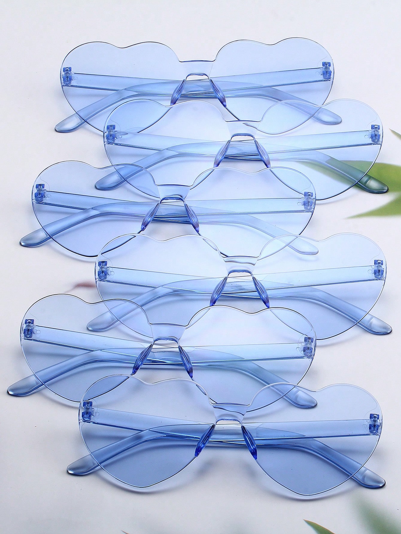 солнцезащитные очки унисекс прозрачные 6шт темно-синие солнцезащитные очки в форме сердца для женщин