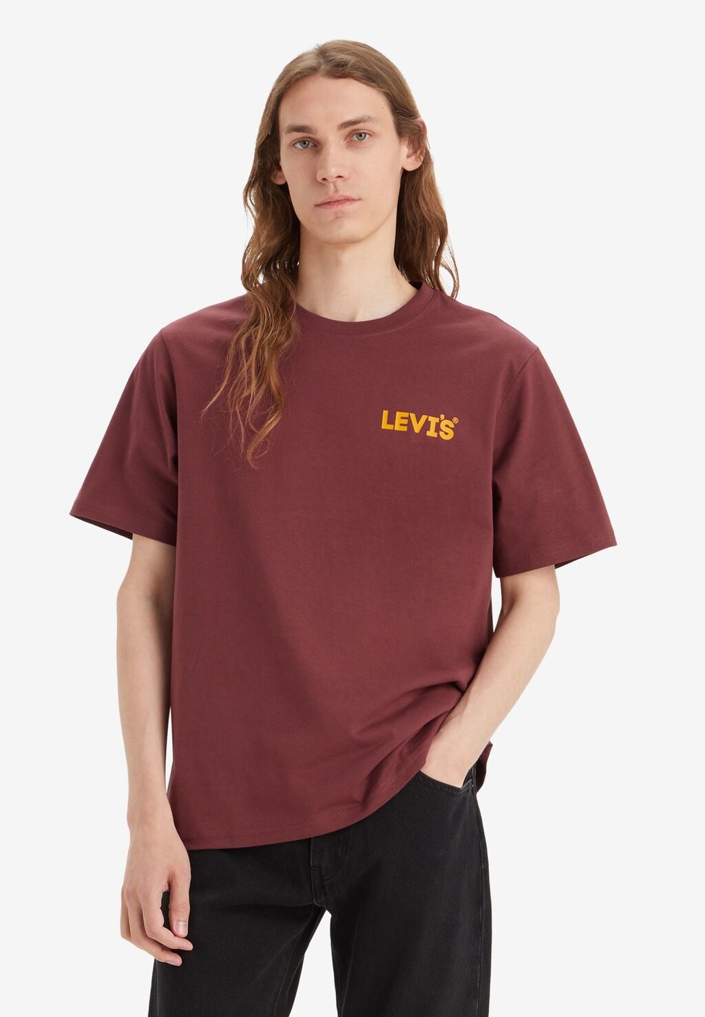 Футболка с принтом RELAXED FIT TEE Levi's, цвет headline logo red mahogany наклейка decal zenaq logo 800mm red