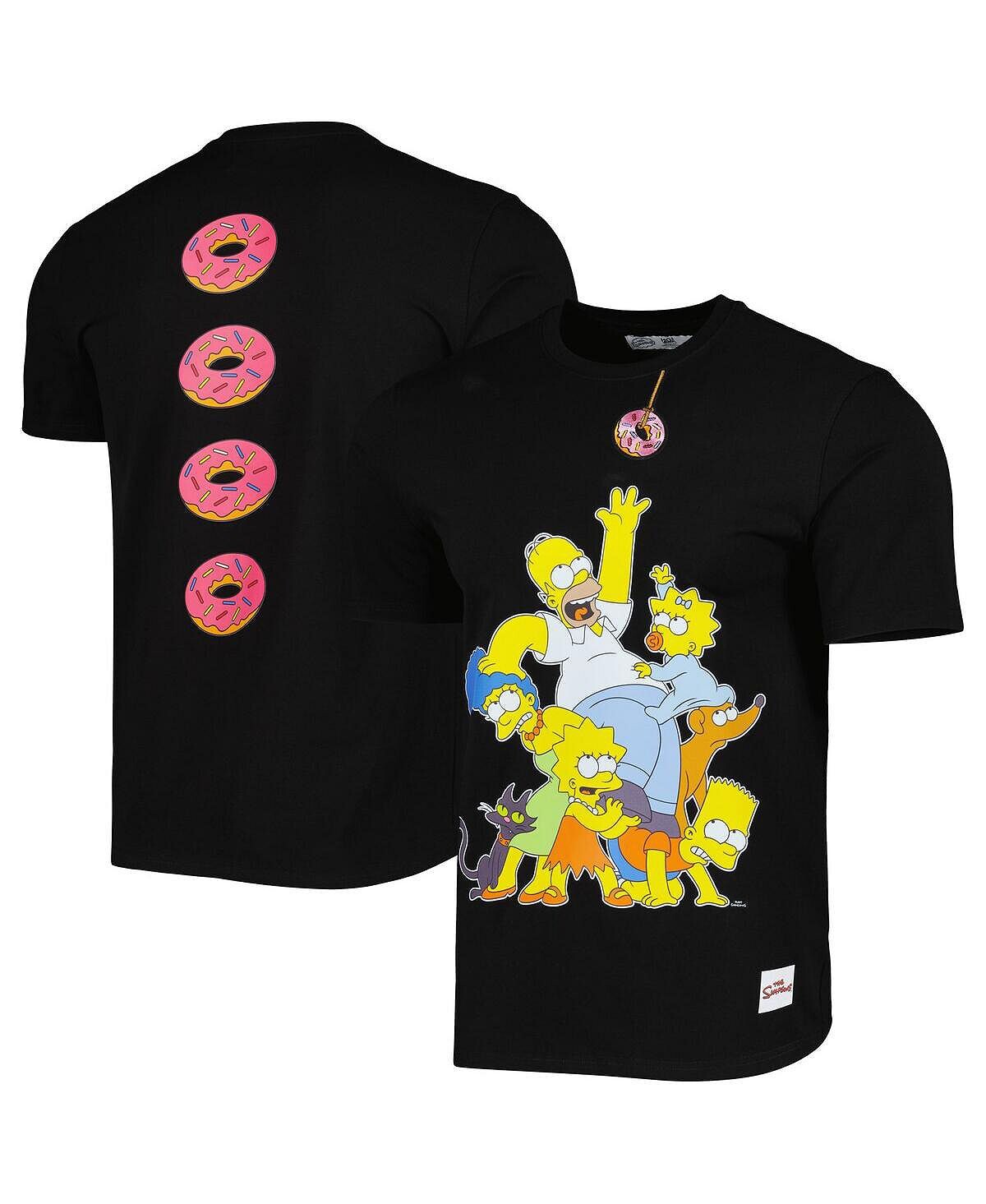 

Мужская черная футболка The Simpsons Donut Love Affair Freeze Max, Черный