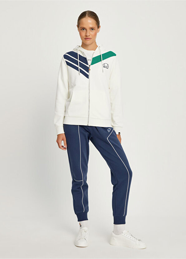 

Белая женская толстовка с капюшоном и молнией цветных блоков Ellesse, Белый, Белая женская толстовка с капюшоном и молнией цветных блоков Ellesse