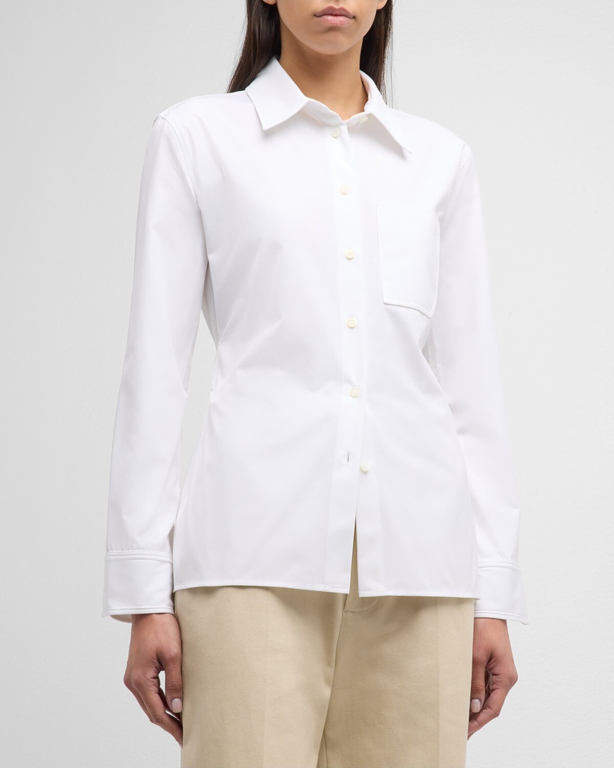 

Костюмная рубашка с открытым воротником Jacquemus, цвет White