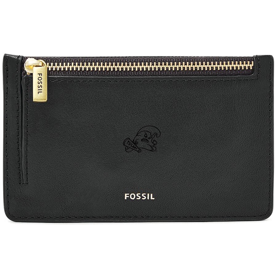

Картхолдер Fossil Tulane Green Wave, черный