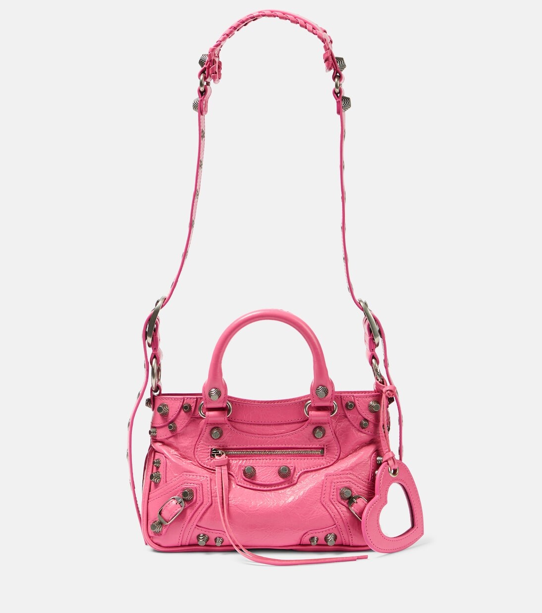 

Маленькая кожаная сумка-тоут neo cagole Balenciaga, розовый