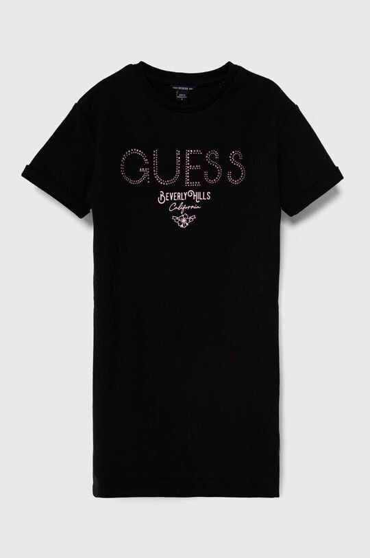 

Детское хлопковое платье Guess, черный