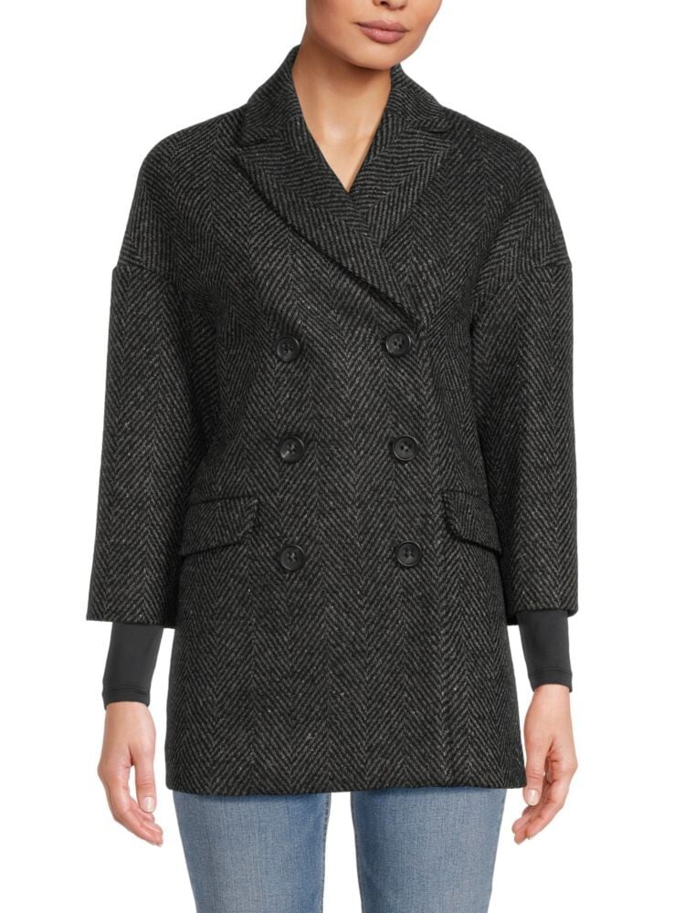 

Пальто из смесовой шерсти с заниженными плечами Redvalentino, серый