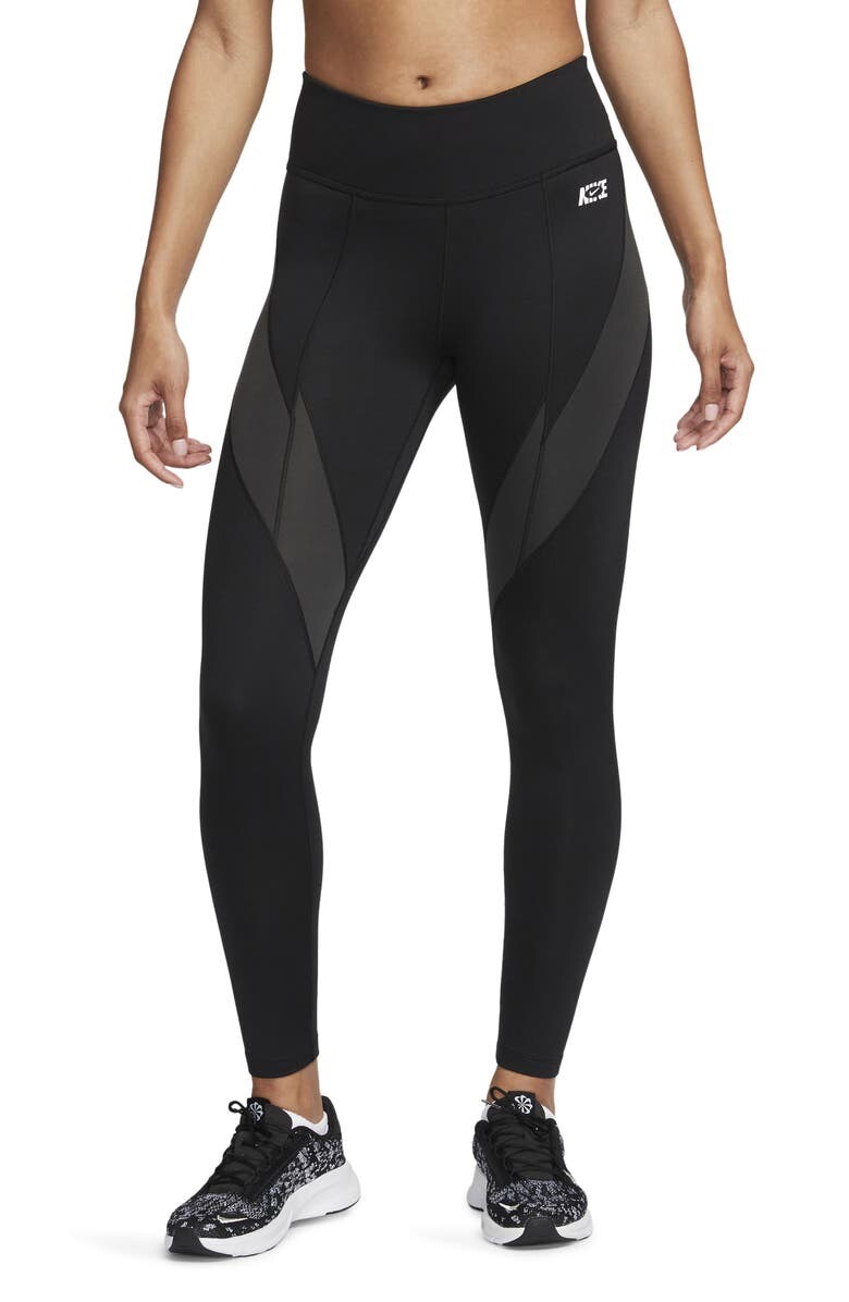 

Леггинсы для тренинга Therma-FIT One Icon Clash NIKE, черный/темно-серый/белый