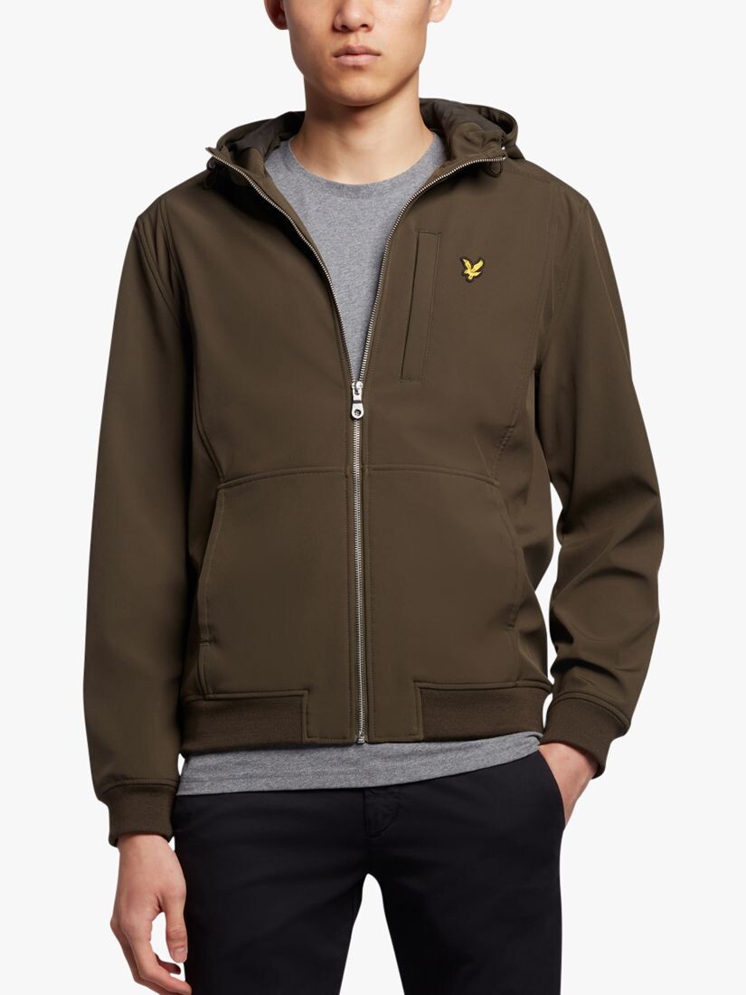 

Куртка Soft Shell с капюшоном Lyle & Scott, оливковый, Зеленый