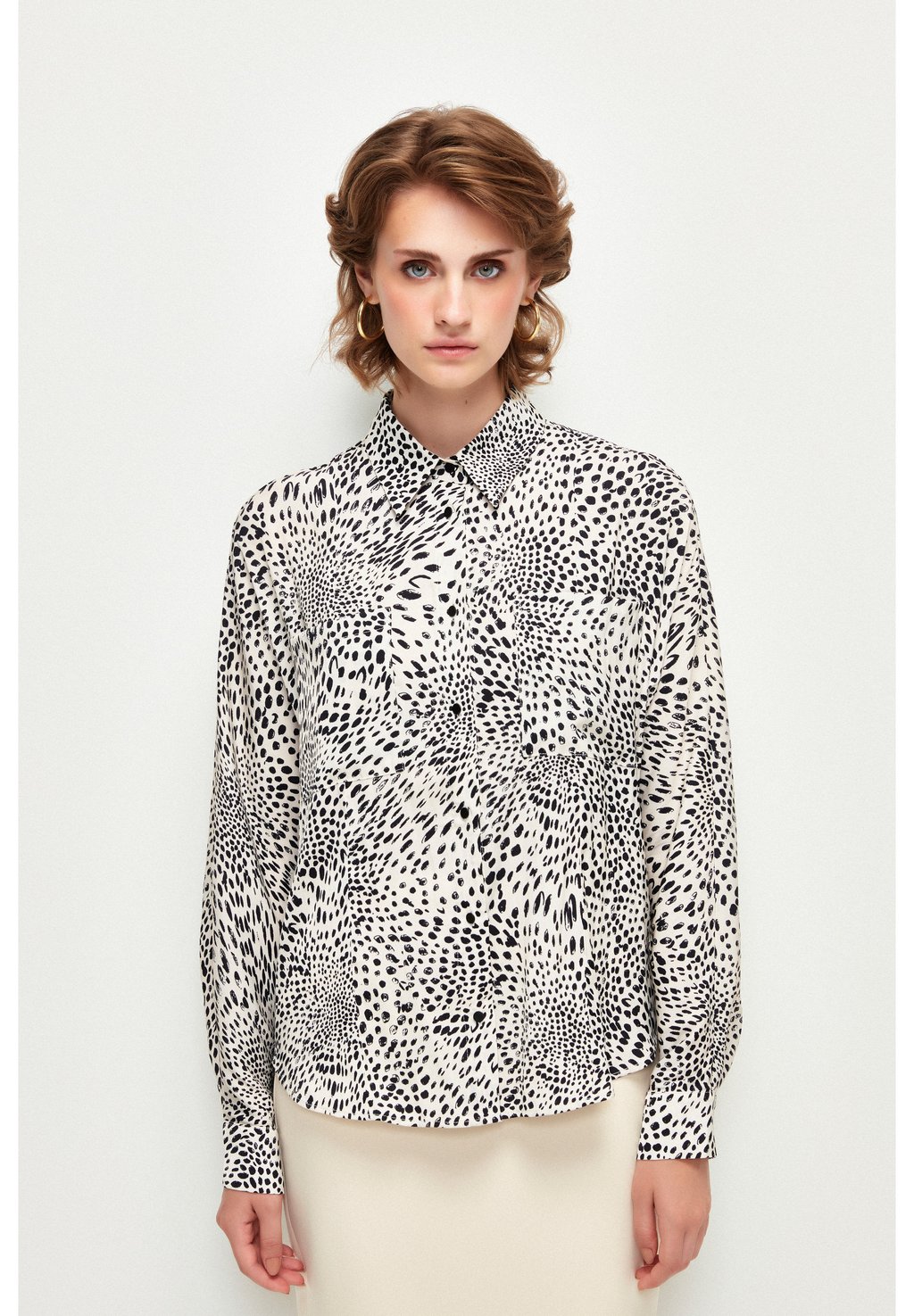 Блузка-рубашка WITH POCKET adL, цвет patterned vanilla